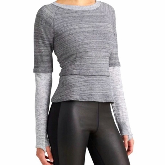 Derek Lam Tops - Derek Lam 10C x Athleta Peplum Athletic Top: Grey